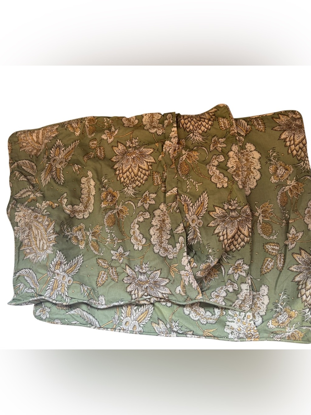 Pottery Barn green floral Margaret floral euro sham pillow case - Picture 5 of 7